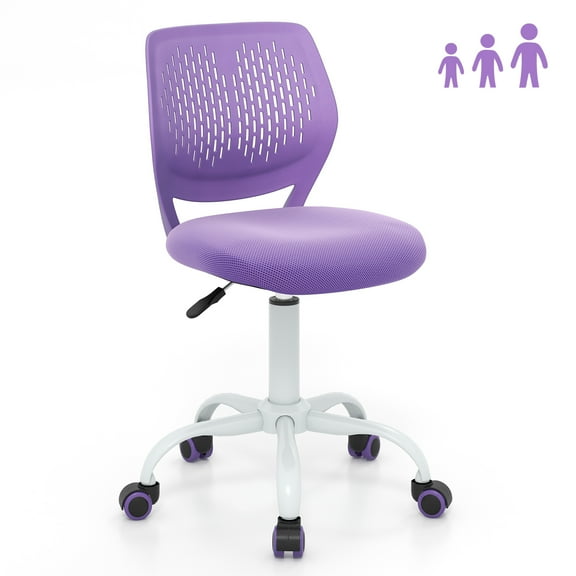 Infans Kids Desk Chair Ergonomic Swivel Children Mesh Study Height Adjustable Purple