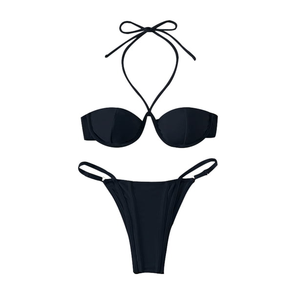 Traje de baño separado para mujer Beach Seaside Bikini cómodo Soporte de acero Traje de baño con estampado de leopardo OAVQHLG3B Store lin121212