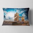 thumbnail image 2 of Designart Sunset Over Tower Bridge - Cityscape Photo Throw Pillow - 12x20, 2 of 5