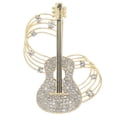 thumbnail image 1 of WHAMVOX Crystal Pin For Women Violin Brooch Golden Zinc Alloy 1Pcs Accessory For Concerts, 1 of 8