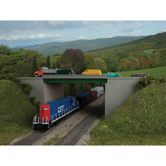 Walthers Cornerstone HO Scale Structure Kit Modern Steel Highway Overpass