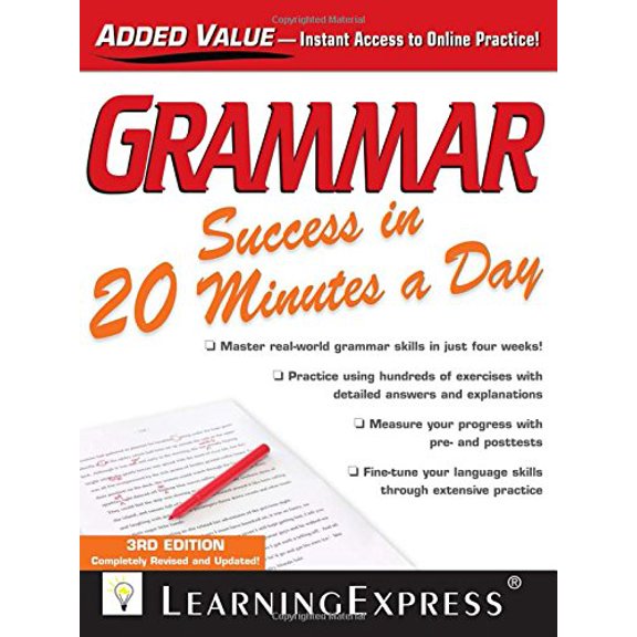 Pre-Owned Grammar Success in 20 Minutes a Day (Paperback) 1576859312 9781576859315
