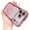 Pink, variant on ELEHOLD for iPhone 17 Pro Max Protective Case, Bling Glitter Diamond Non-Slip Wavy Edge Shockproof Plating Cover Built-in Lens Film For Women Girls,Pink