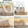 thumbnail image 6 of Pearl Evening Bag for Women Vintage Embroidered Floral Clutch Purse Evening Handbag Shoulder Crossbody Bags, 6 of 7