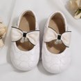 thumbnail image 6 of Rexoro Girls Mary Janes Shoes PU Bowknot Pearl Wedding Toddler Flats, 6 of 7