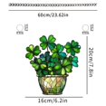 thumbnail image 6 of 2D Flat St. Patricks Day Shamrock Suncatcher Acrylic Green Clover Window Hanging Ornament Irish Festival Decorations Indoor Outdoor Flat (Green, 16cm*20cm), 6 of 6