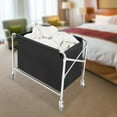 thumbnail image 3 of Folding Laundry Cart, Free Standing Rolling Laundry Cart, Commercial Laundry Basket with 4 Wheels (2 with Brakes), 3 of 12