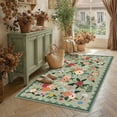 thumbnail image 3 of BERTHMEER 3'x5' Area Rugs for Living Room Kitchen Bedroom Rugs Non Slip Washable Floral Green Vintage Carpets Oriental Flower Office Dorm Dining Room Traditional Throw Rugs, Multicolor, 3 of 6