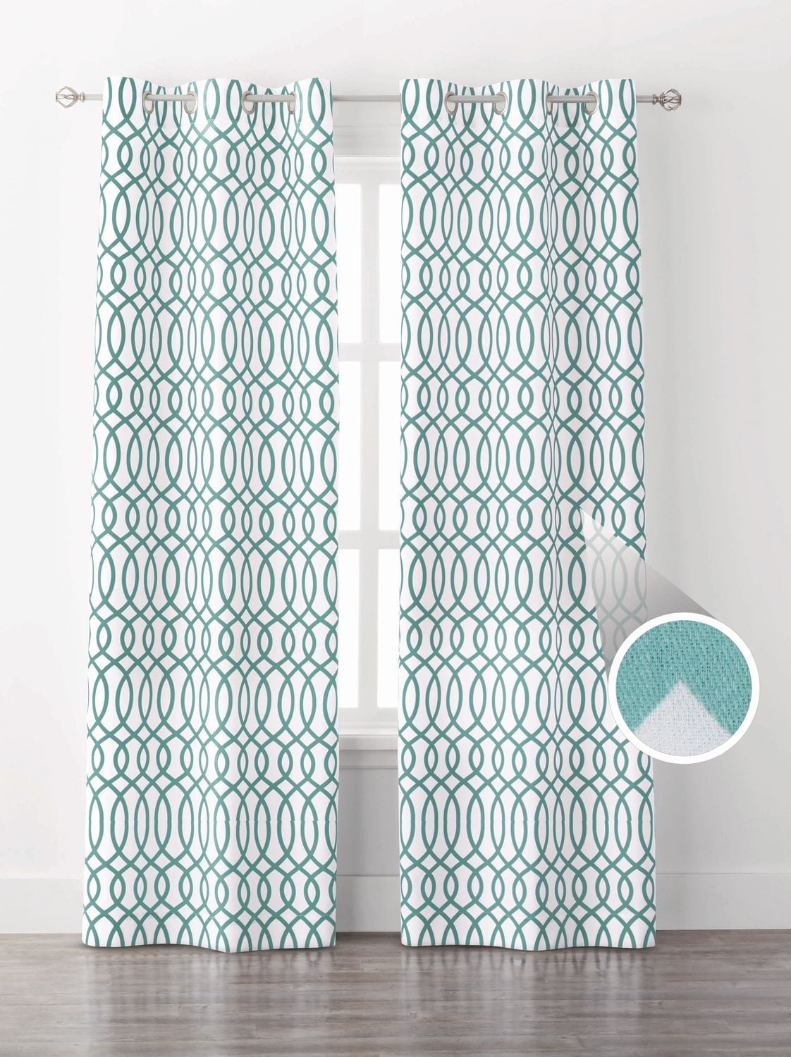Mainstays Lattice Window Curtains