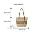 thumbnail image 5 of Women Large Capacity Tote Bag Summer Beach Bag Handbag With Tassel, Beach Shoulder Bag Handbag for Travel Daily Shopping, 5 of 8