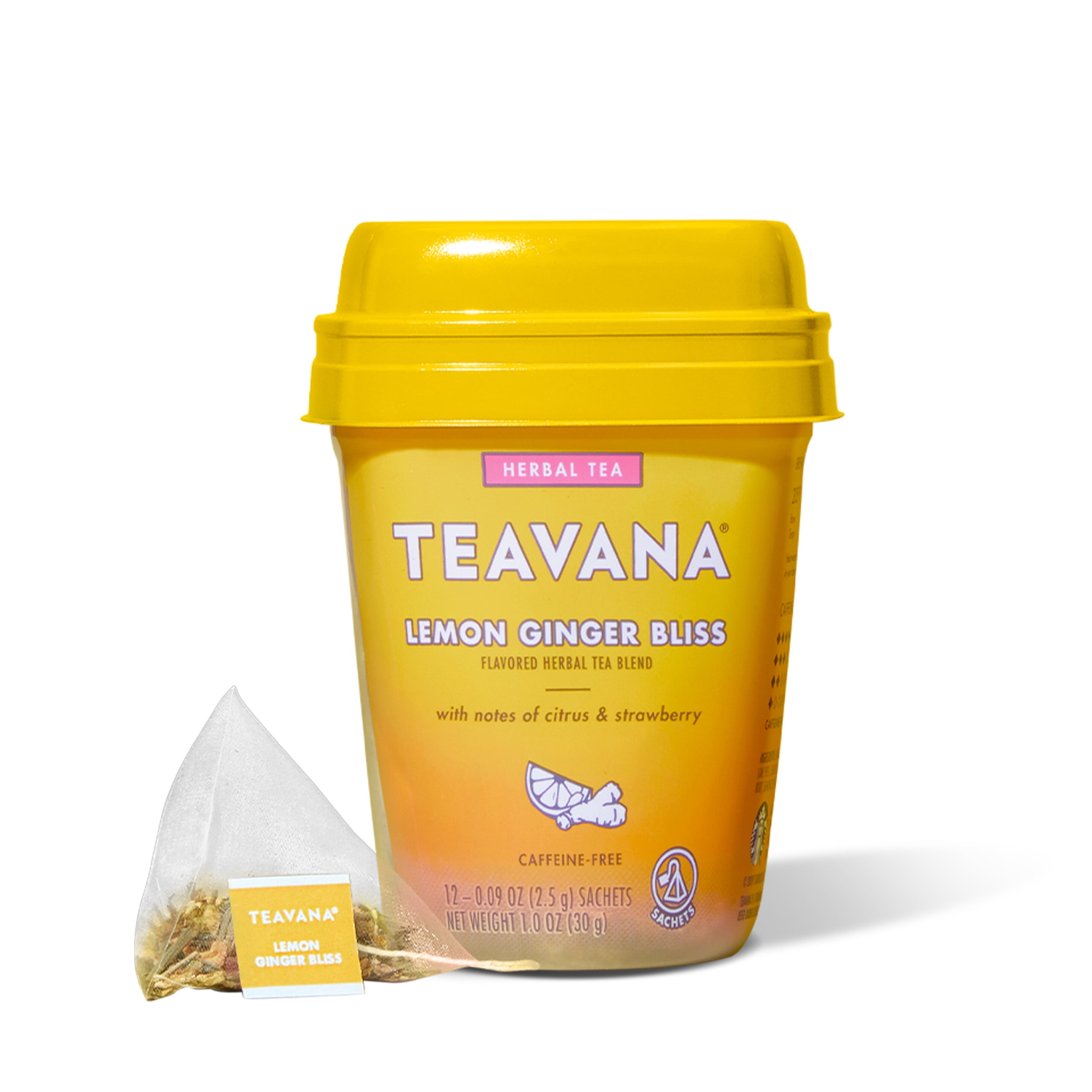 Teavana Herbal Tea, Lemon Ginger Bliss, Tea Bags, 12 Count Pack