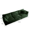 thumbnail image 4 of 111" Modular Sectional Sofa for Living Room, Modern L Shaped Couch with Moveable Ottoman, Comfy Boucle Chenille Couch with Pillows, 4 of 9