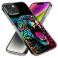 thumbnail image 2 of MUNDAZE Apple iPhone 12 Pro Max Néon Arc-en-Ciel Lumineux Léopard Coloré Antichoc Hybride Transparent Étui de Protection, 2 of 6
