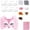 E, variant on Cat Face Shape with Plastic Eyes Mesh Felt Fabric, DIY Therian Face Kit, Furry Animal Face Making Craft for Halloween Cosplay Party,6Pcs