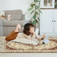 thumbnail image 4 of Dowellia Rugs for Bedroom,3x5 Rug Ultra Soft Washable Rug, Non Slip Area Rug Indoor Entrance, Stain Resistant Rugs for Living Room Bedroom, Vintage Home Decor Area Rugs, Red, 4 of 6
