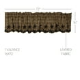thumbnail image 3 of VHC Brands, Black Star, Cotton, 16x72, Scalloped Layered Valance, Black, 3 of 5