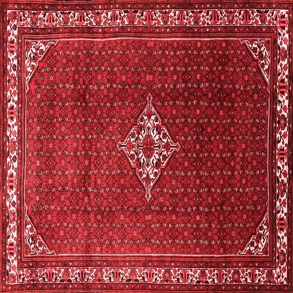 Ahgly Company Indoor Square Persian Red Traditional Area Rugs, 5' Square