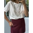 thumbnail image 6 of Women'S 2 Piece Sets Early Fall Front Opening Cardigan and Mini Skirt Knit Outfits Skirt B - Red S, 6 of 10