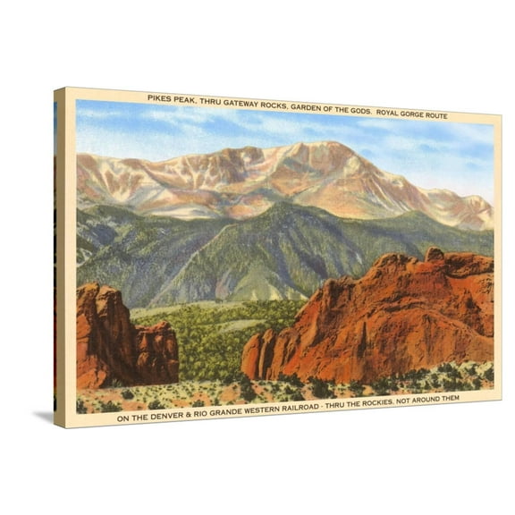 Art.com Pike's Peak, Colorado Stretched Canvas Print Wall Art, 36" x 24"