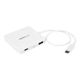 thumbnail image 1 of StarTech.com USB-C Hub â€“ Alimenté â€“ Blanc â€“ 3 Ports USB-C vers USB-A (3X) et GbE RJ45 (1x) â€“ USB vers Ethernet â€“ Expandeur de Port USB (HB30C3APDW), 1 of 5