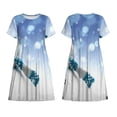 thumbnail image 5 of Defioc Christmas Snowman In The Snow Pattern Womens Summer Dresses Short Sleeve Sundress 2025 Beach Vacation Dresses with Pockets -XX-Large, 5 of 6