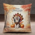 thumbnail image 2 of Happy Thanksgiving Chinese Crested Turkey Costume Pumpkins Autumn Leaves Pillowcase Double Sided Dog Lover Pillow Case Covers - 130144, 2 of 3