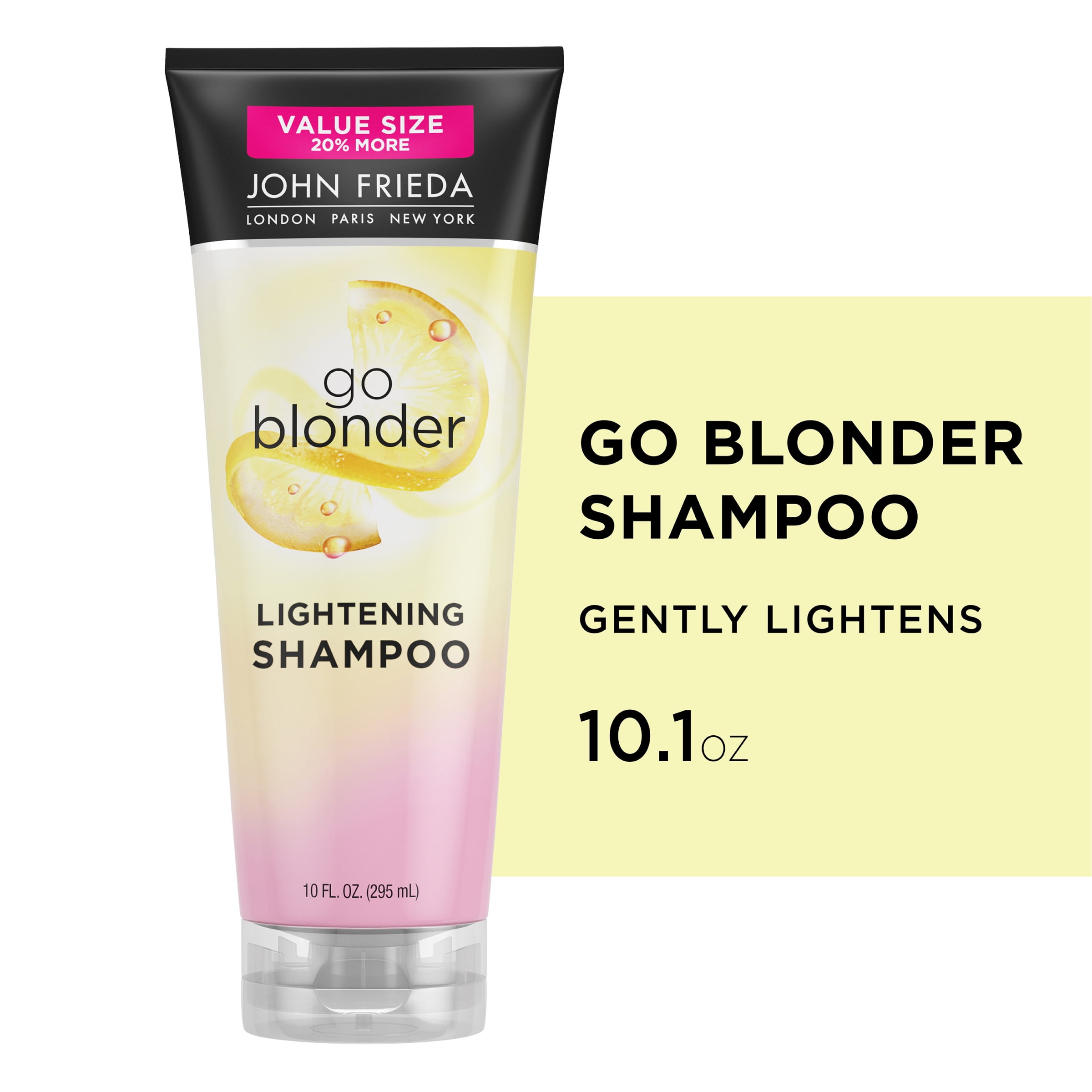 John Frieda Go Lightening Shampoo for Blonde Color-Treated Hair,&nbsp; Paraben Free, Phthalate Free, Silicone Free, Ammonia Cruelty Free, Vegan Friendly Blonde Shampoo&nbsp;10 oz Bottle - Walmart.com