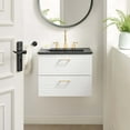 thumbnail image 2 of Sink Vanity Cabinet, Black White, Ceramic, Wood, Modern Contemporary, Hotel Bedroom Bathroom Master Suite Guest, 2 of 9