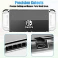 thumbnail image 4 of BISEN Case For Nintendo Switch OLED (2021), Clear TPU Protective Cover Armor, Shock Adsorption, Drop Protection, 4 of 5