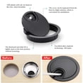 thumbnail image 3 of Flat Black Finish Desk Grommet, Wire Organizer for Clean Work Environment, Durable Zinc Alloy Construction, Rotatable Cover for Multi-Cable Management, Easy to Install, 3 of 5
