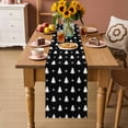 thumbnail image 2 of Christmas Tree Table Runner 60 Inches Long Farmhouse Dress Scarves, Black White Winter Xmas Snowflakes Dining Tablerunner for Coffee Table/Kitchen Island/Party Décor, 13" x 60", 2 of 8