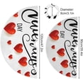 thumbnail image 3 of GZHJMY Valentine's Day Love Christmas Tree Skirt Home Decoration Large Round Christmas Tree Skirt for Holiday Party Home Christmas Day Ornaments, 35.4", 3 of 6