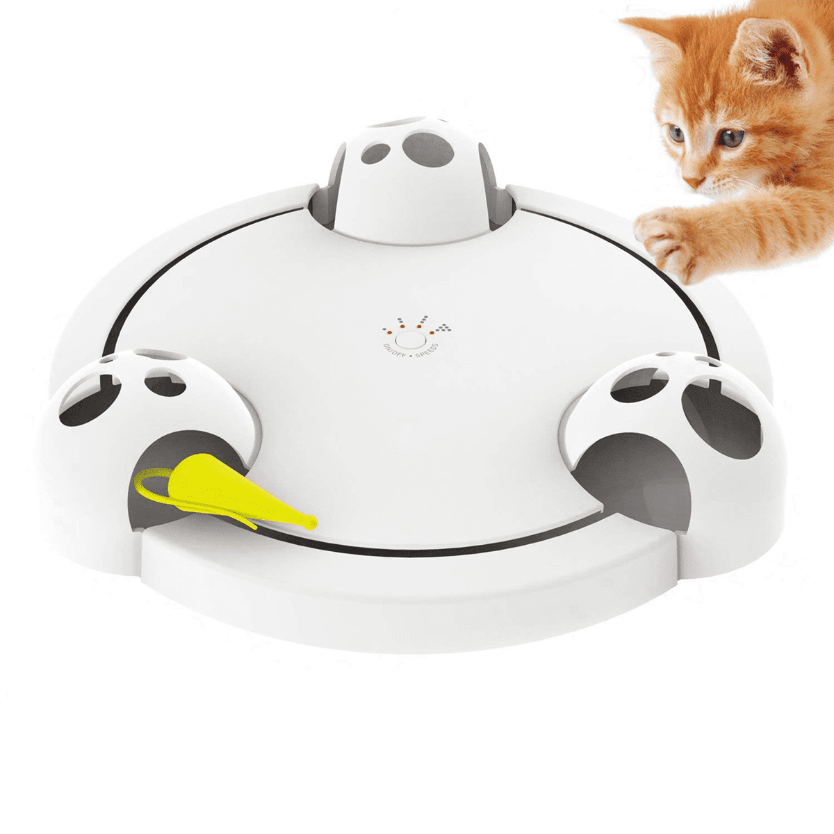 2X Pounce Cat Toy, Interactive Automatic Toy Adjustable Electronic Battery Operated Toy