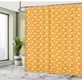 thumbnail image 5 of Ambesonne Orange Shower Curtain, Exotic Summer Vibe Palms, 69"Wx84"L, Marigold Pastel Green, 5 of 5