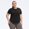 thumbnail image 2 of Posijego L-4XL Womens Workout Tops Plus Size Athletic T-Shirts Quick-Dry Short Sleeve Gym Running Yoga Tees, 2 of 6