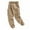 #168-Khaki, variant on Handshe Men's Cargo Jogger Pants, Elastic Waist with Drawstring, Solid Color, Outdoor Hiking Sports for Travel and Daily Wear