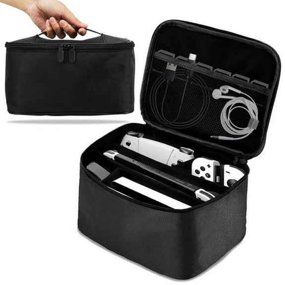 Carrying Case for Switch 2 2025 /Switch OLED/NS, Large Capacity Nylon Bag Portable Travel Case Dustproof Scratch Resistant Lightweight and Portable Switch Accessory Storage Bag (Black)