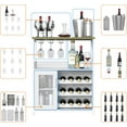 thumbnail image 4 of Wine Bar Cabinet with LED Lights, Adjustable Shelves Wine Cooler, Mini Bar for Home, Farmhouse Wooden Wines Rack, 36″ Tall Liquor Cabinet for Home, Kitchen,Dinning Room,Living Room,Retro, 4 of 8