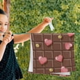 thumbnail image 3 of Chocolate Bar Hearts Hand Towels for Bathroom, Glitter Polka Dots Kitchen Towel 2 PCS Ultra Soft and Highly Absorbent Decorative Fingertip Face Bath Towels for Spa & Hotel, 28.3"x 14.4", 3 of 5