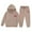 1#Khaki, variant on Tiijoy Toddler Girls Outfits Cherry Print Long Sleeve Pullover Hoodie Sweatpants Sweatsuit