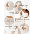 thumbnail image 3 of Amazhiyu Sexy Fuzzy 3 Piece Pajamas Lounge Sets for Womens Fluffy Fleece Warm PJ Set, 3 of 5