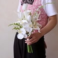 thumbnail image 4 of Wedding Bride Bouquet Artificial Calla Flowers Holding Flowers Bouquet Fake Lilies Flower Bouquets Romantic Bouquets for Home Party, 4 of 7