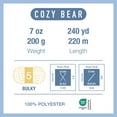 thumbnail image 5 of CBC Cozy Bear Gauge 5 Bulky Yarn - 2 Pack (7 oz / 200 g, 240 yards Each Skein), Khaki, Chenille Yarn for Crocheting, Knitting, and Amigurumi, 5 of 9