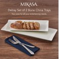 thumbnail image 4 of Mikasa Delray Chip Resistant Set Of 2 Platter Serving Tray, 12 And 15 Inch, White, 4 of 4