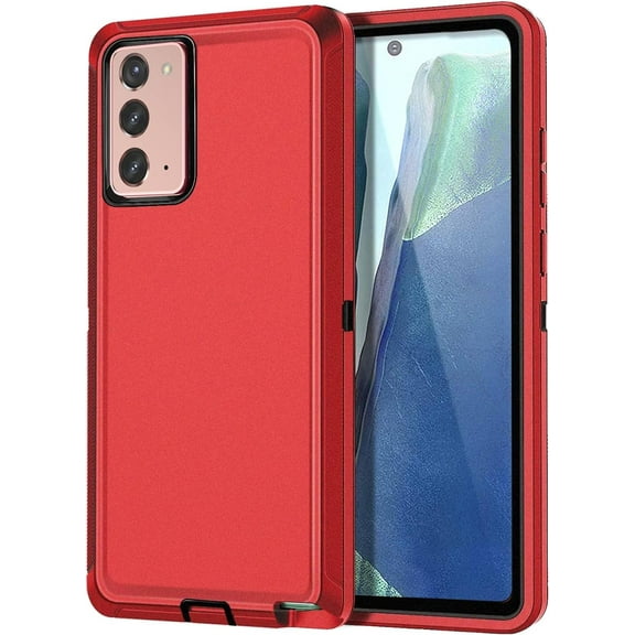 Galaxy Note 20 Case for Samsung Galaxy Note 20 Case Military Drop Shockproof Heavy Duty Rugged 3 in 1 Protection Cover for Galaxy Note 20 Phone Case (Red Black)