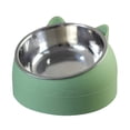 thumbnail image 1 of Cuenco de acero inoxidable para gatos y perros, con protección para las vértebras cervicales y boca oblicua, cuenco para comida para mascotas., 1 of 5