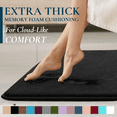 thumbnail image 1 of ComfiTime Alfombra de Baño Antideslizante de Espuma Viscoelástica, Superficie de Terciopelo Suave, Ultra Absorbente, Pequeñas, Grandes y Largas, 17 x 24, en Negro, Gris, Beige, Azul Marino, 1 of 1