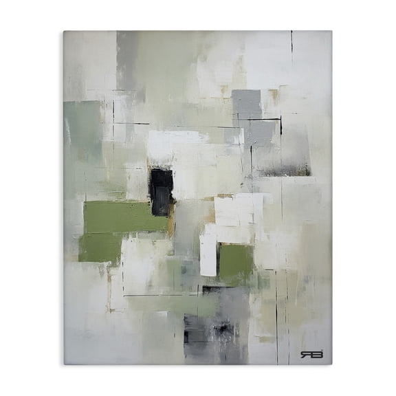 Stupell Industries Contemporary Subtle Grey Shapes Canvas Art, 16 x 20, by RB