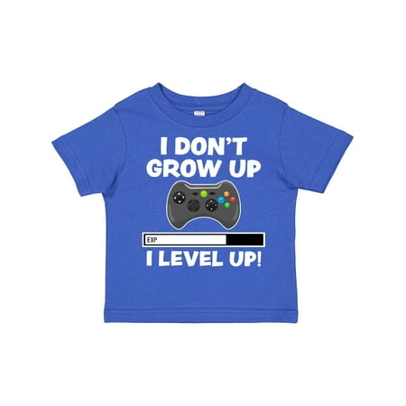 

Inktastic I Dont Grow Up I Level Up with Game Controller Black Gift Toddler Boy or Toddler Girl T-Shirt