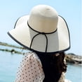 thumbnail image 5 of SikaFu Large Big Wide Brim Hat Women Solid Summer Sun Hat Ladies Packable Floppy Straw Hat Women Beach Cap Female Dome Beach Hat, 5 of 5